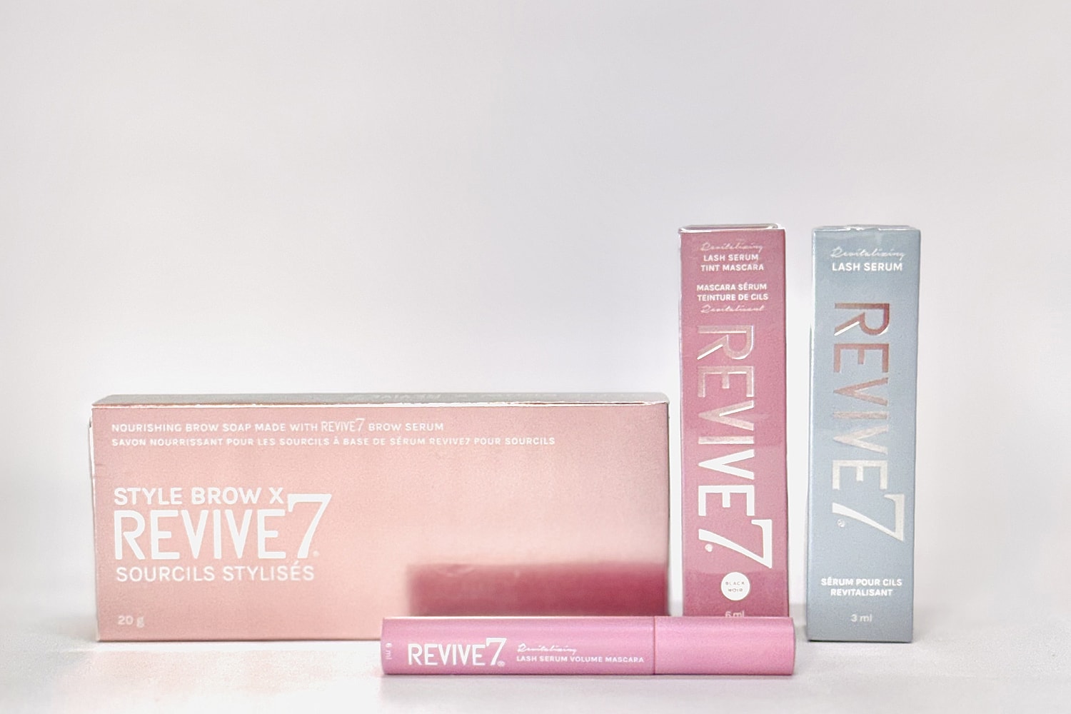 Nutrafol hair and skin supplements on display.