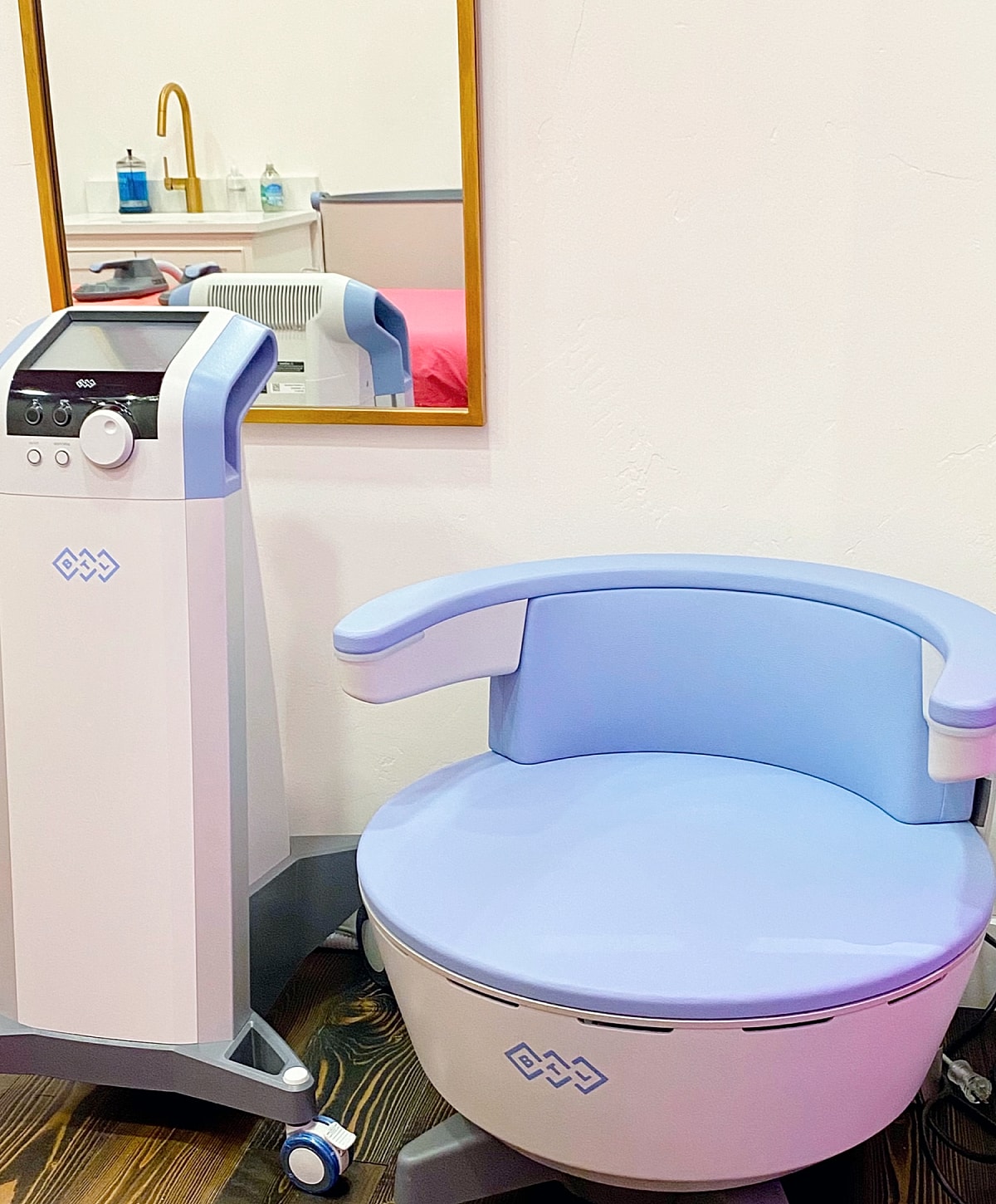 Treatment chair and medical device in clinic.