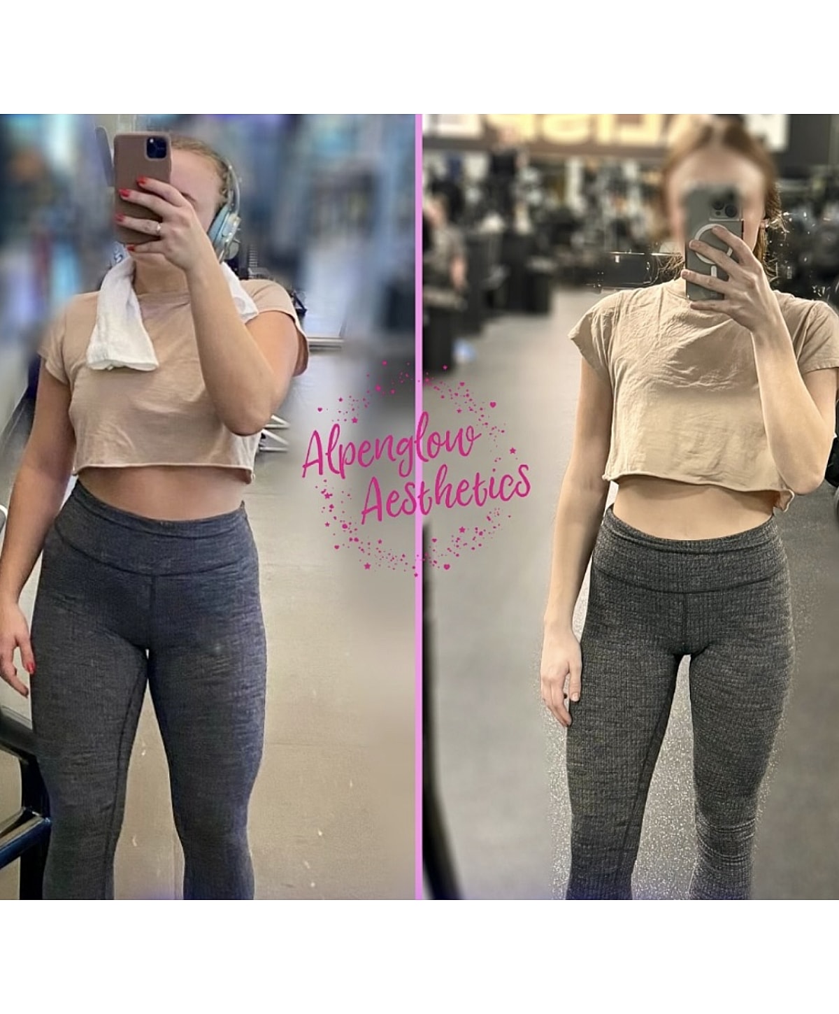 Fitness transformation photo showcasing progress achieved.