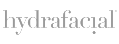 HydraFacial logo on a black background